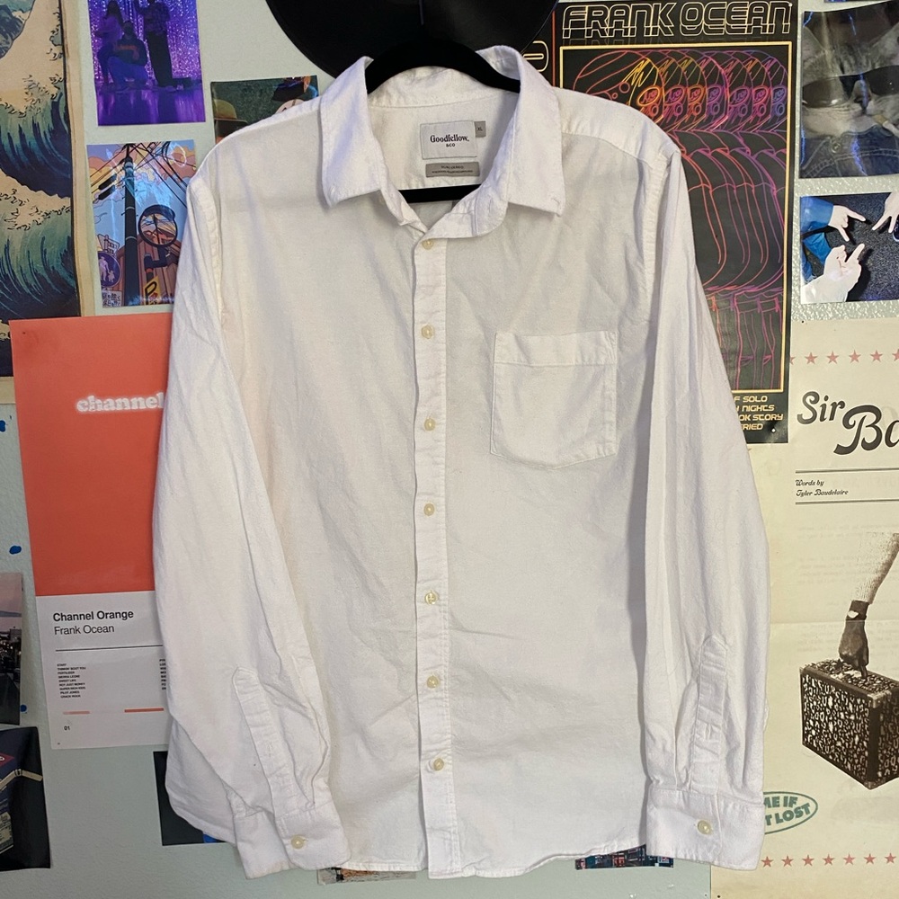 👔White Goodfellow Slim Button-up👔
